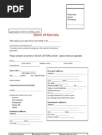 Bank of Baroda: Application Form For HOME LOAN