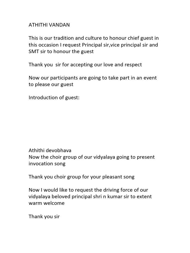 Annual Sports Meet Ceremony Script | PDF