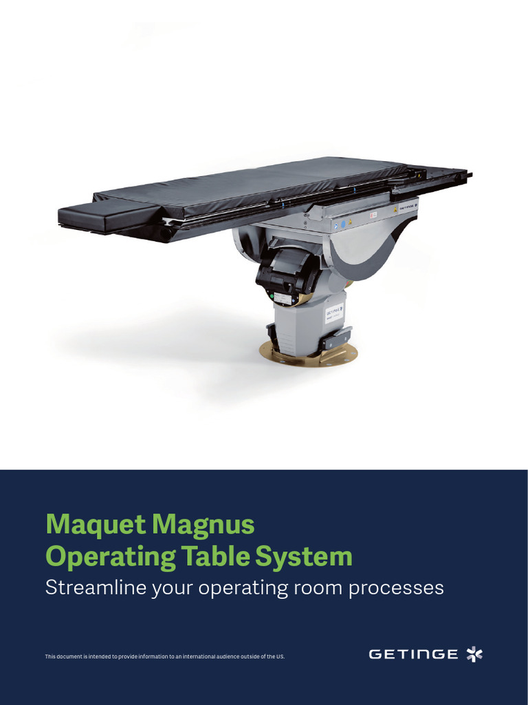 Maquet Magnus Operating Table Overview | PDF