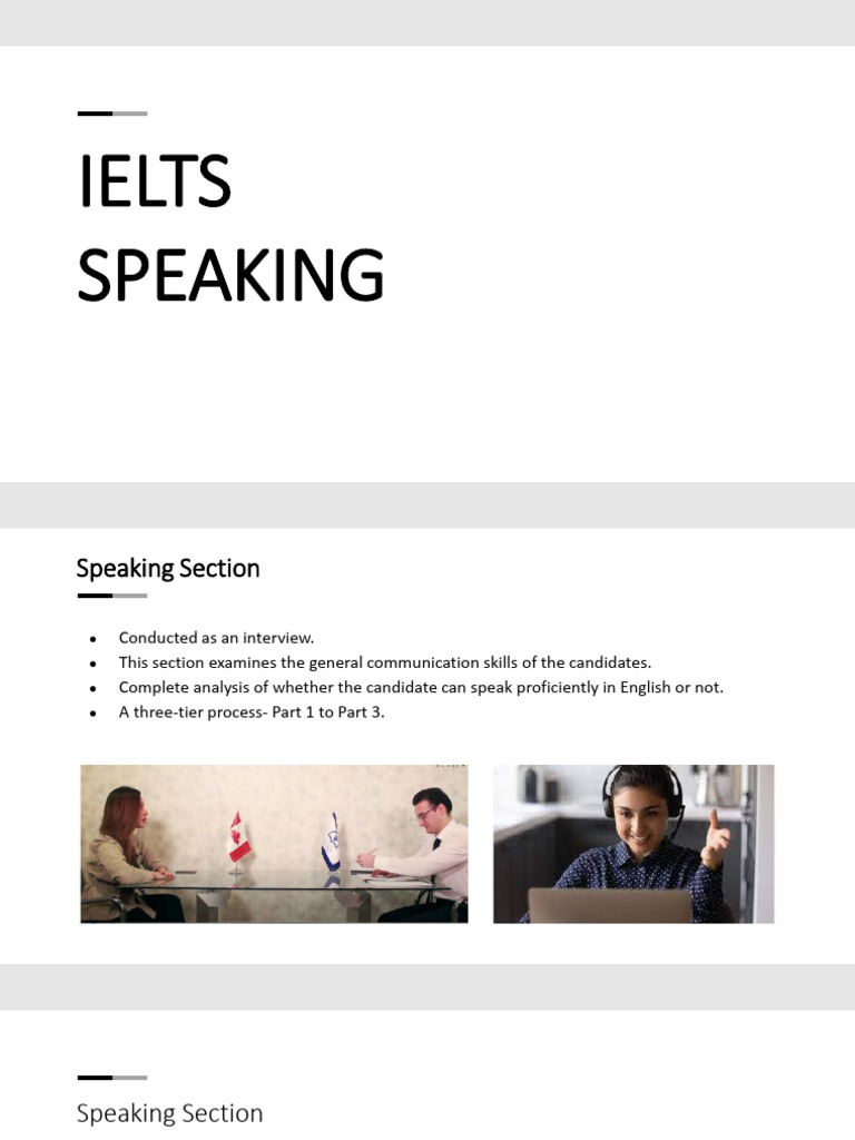 IELTS Speaking Section Guide | PDF | Stress (Linguistics) | English ...