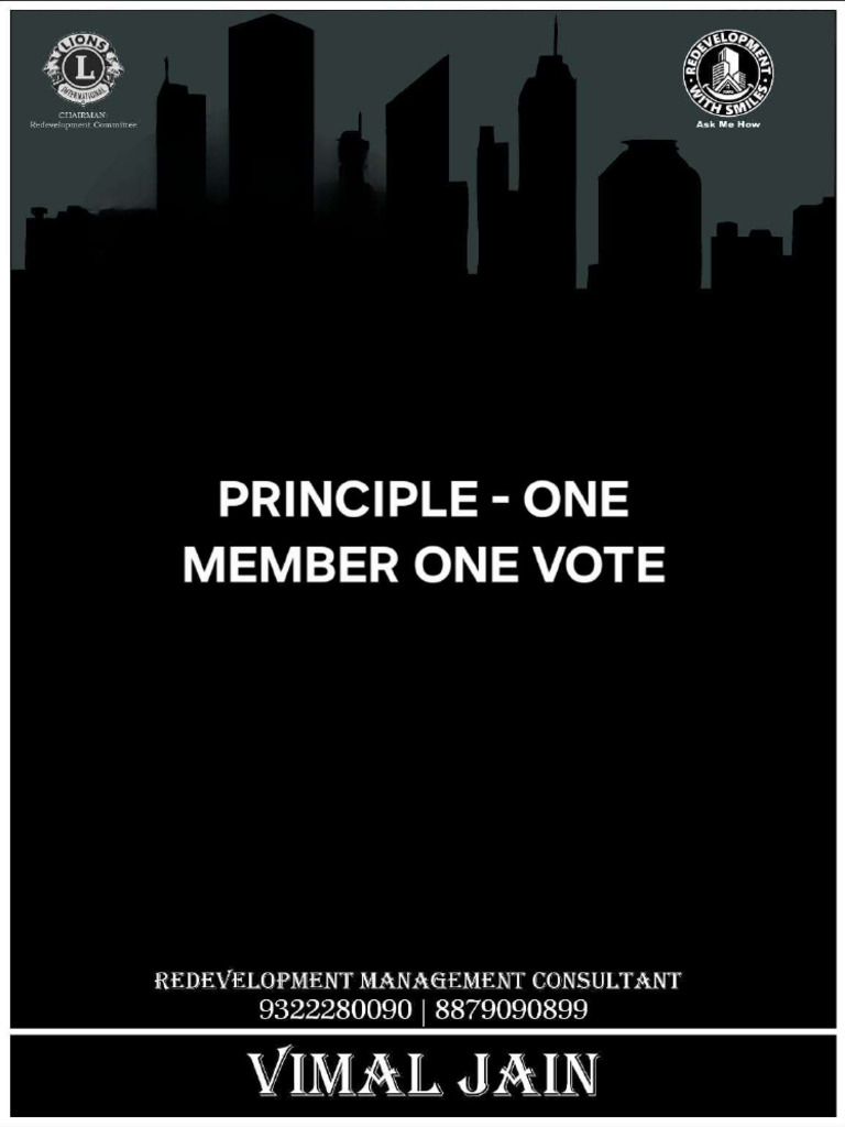 Principle - One Member One Vote | PDF