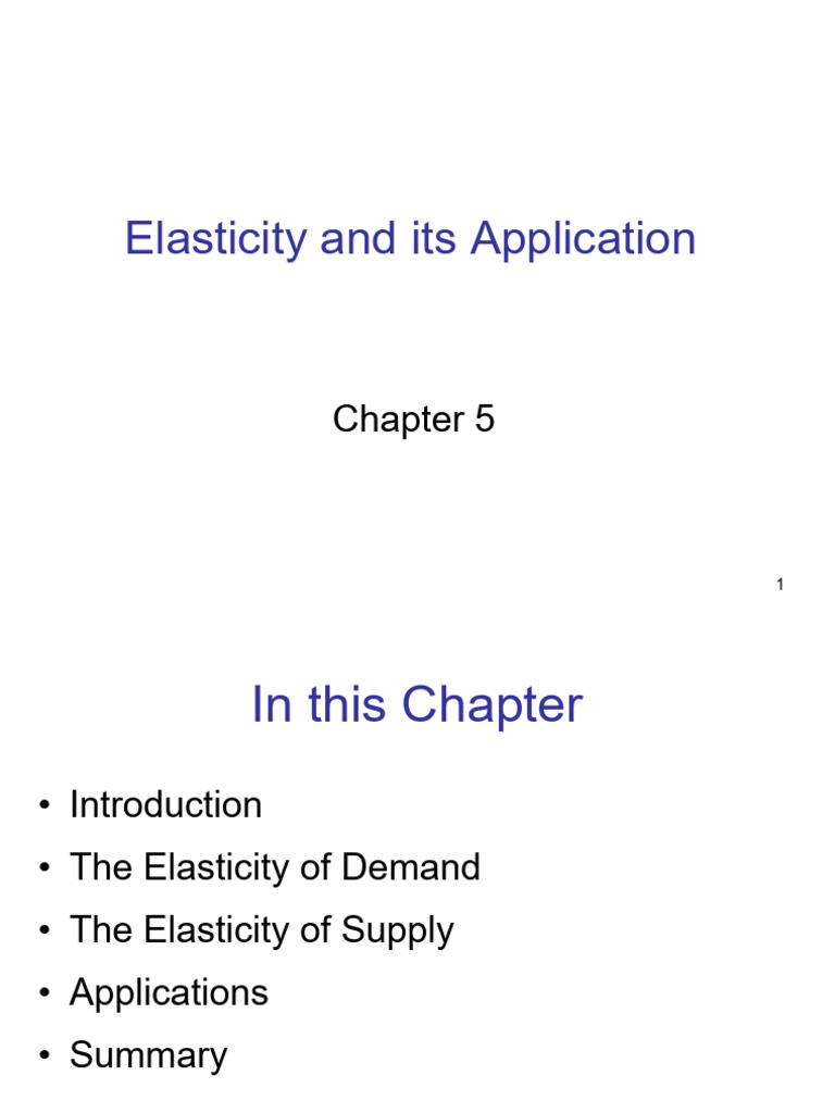 Understanding Elasticity in Economics | PDF | Elasticity (Economics ...