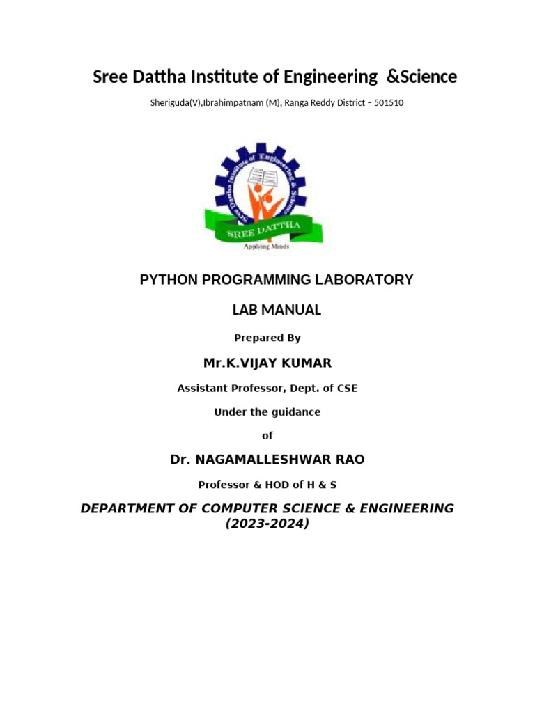 Python Programming Laboratory Manual | PDF | Compound Interest | String ...