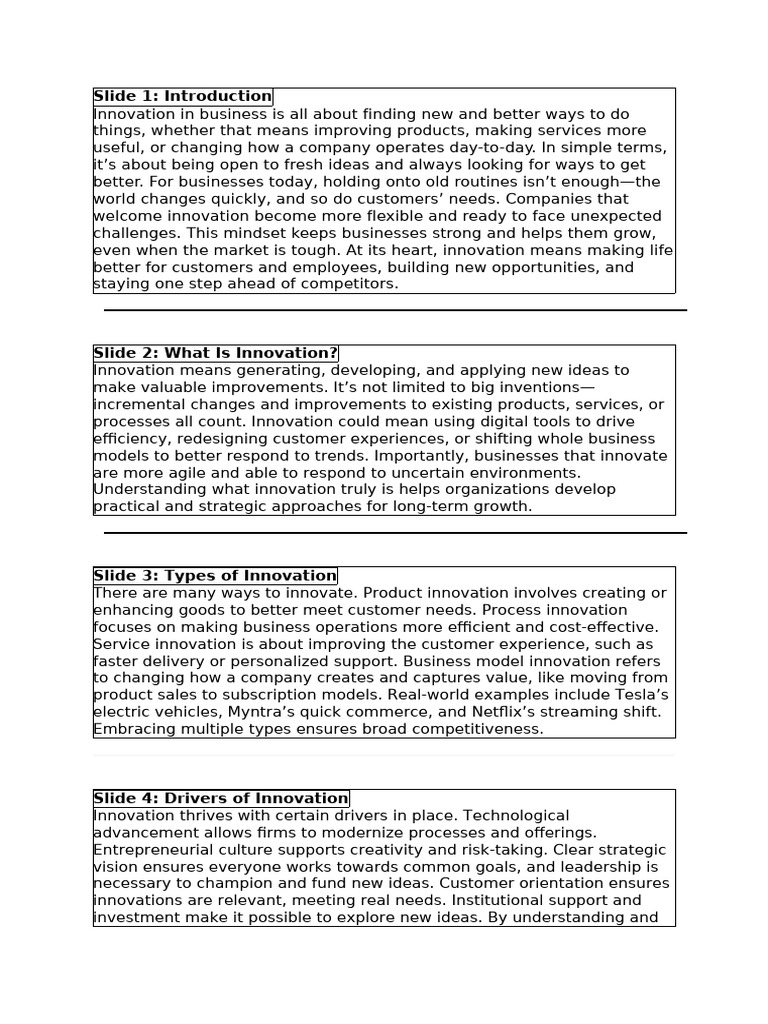 Slide 1 | PDF | Innovation | Leadership