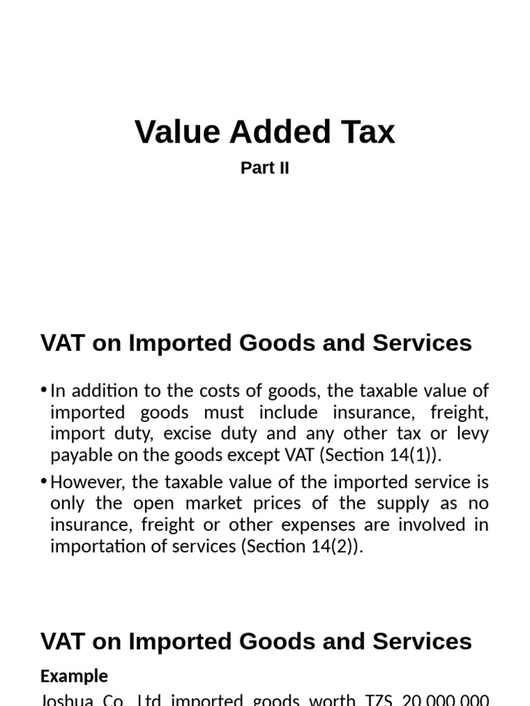 VAT on Imported Goods and Services | PDF | Value Added Tax | Taxes
