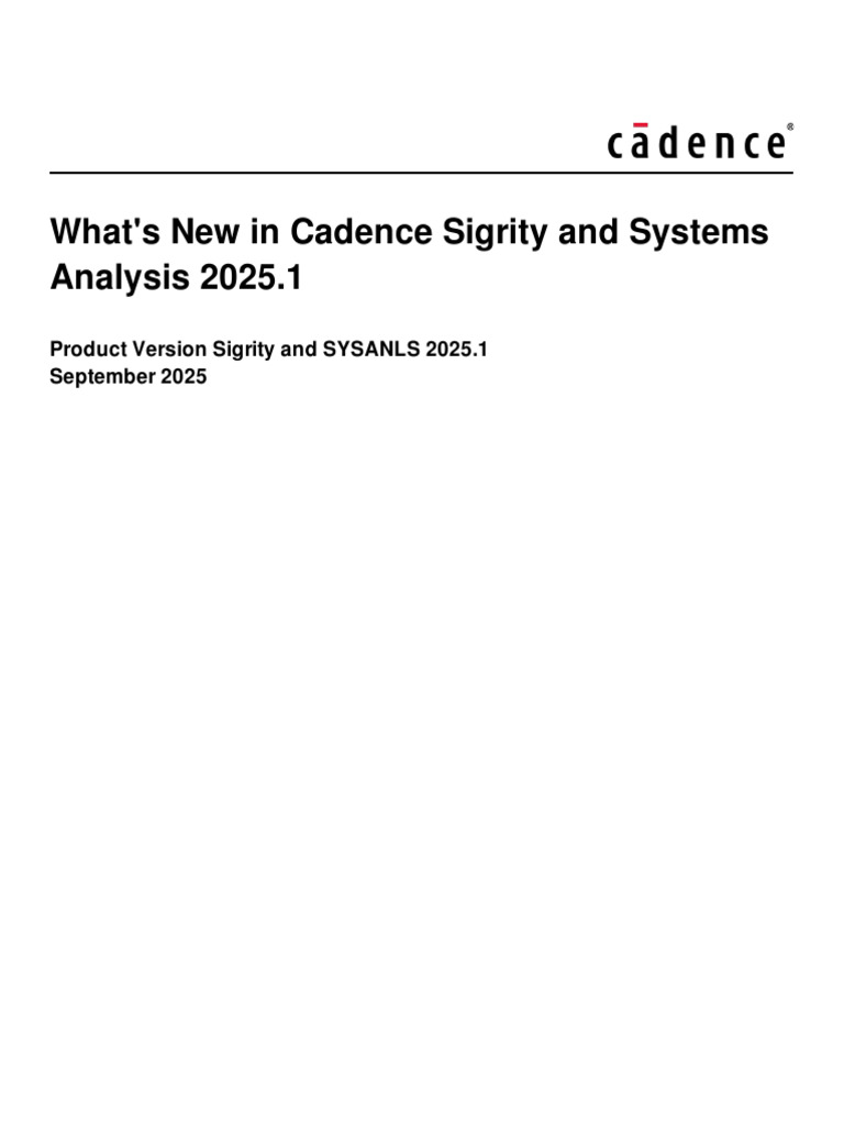 Cadence Sigrity 2025.1 Release Updates | PDF | Copyright | Python ...