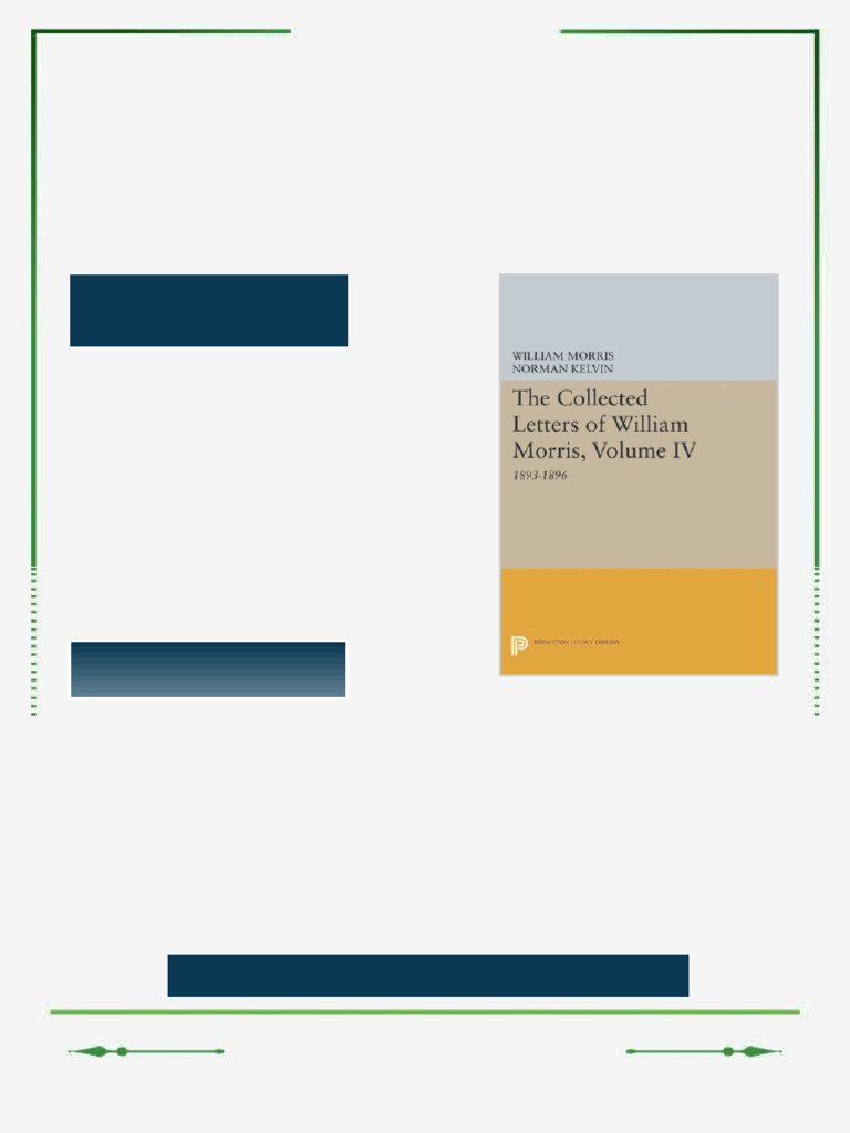 The Collected Letters of William Morris Volume IV 1893 1896