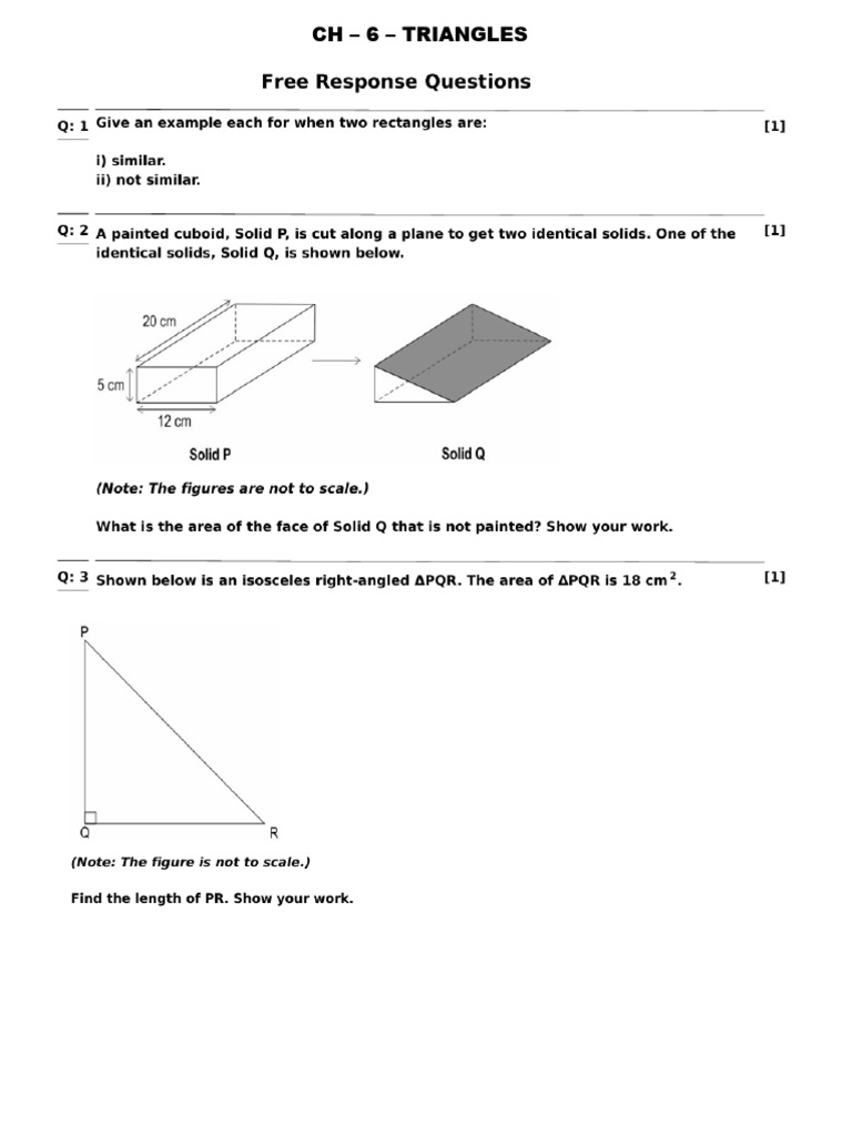 Competency Based Questions - Triangles | PDF