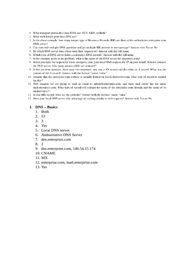 DNS Basics and Query Performance Analysis | PDF