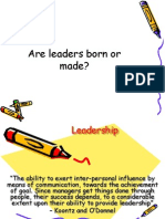 Are Leaders Born or Made?