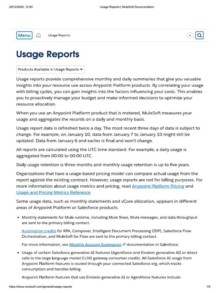 Usage Report | PDF