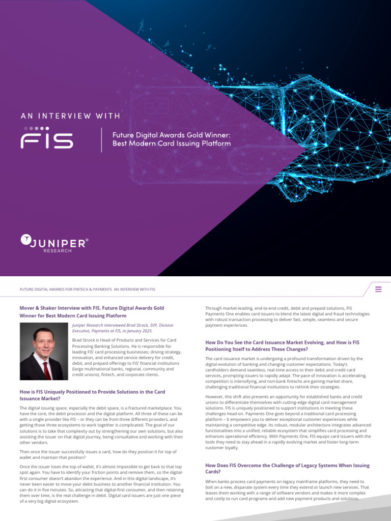 FIS Interview: Modern Card Issuing Insights | PDF | Credit Card | Debit ...