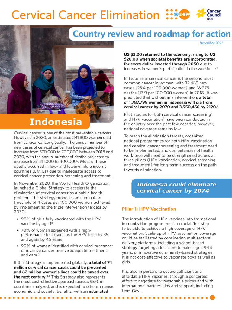 Indonesia's Path to Cervical Cancer Elimination | PDF | Cervical Cancer ...