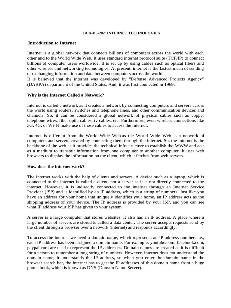 Understanding Internet Technologies | PDF | Computer Network | File ...