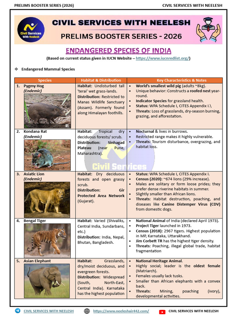 14. Endangered Species - CSN | PDF | Tiger