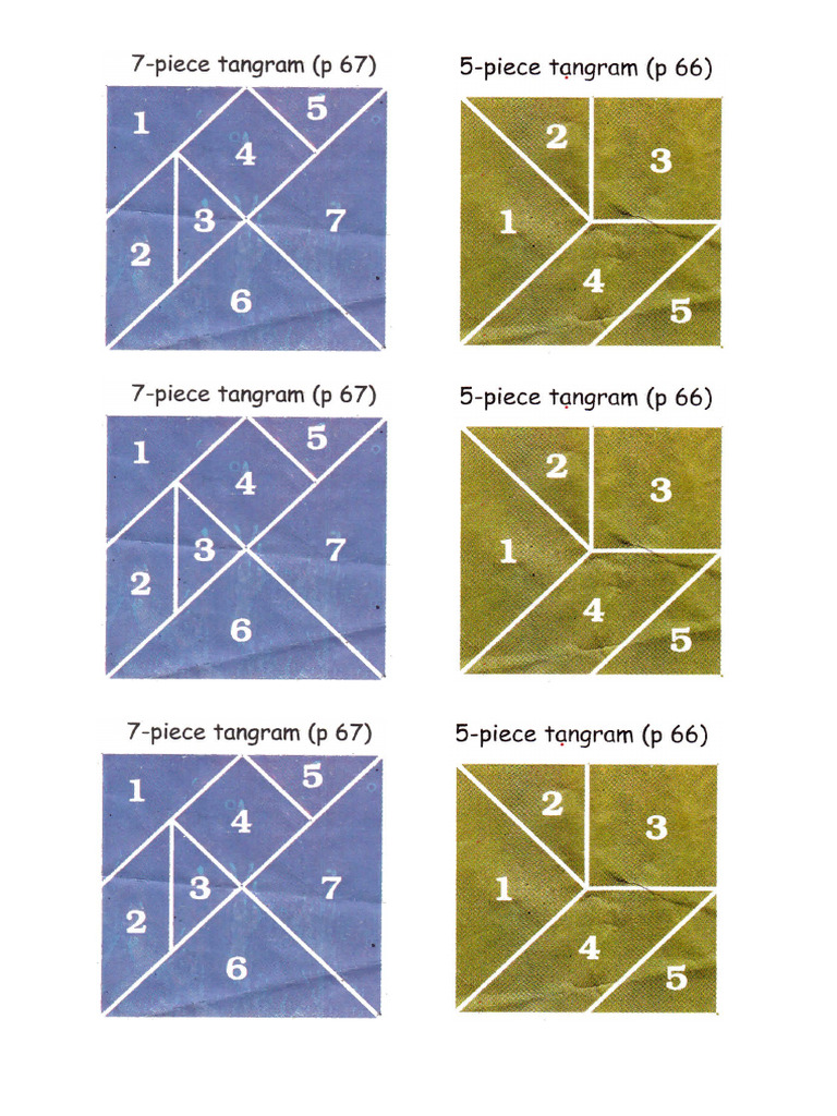 5 & 7 Piece Tangram | PDF
