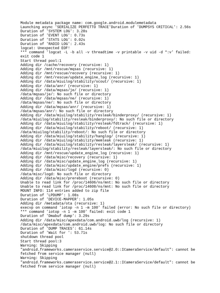 Android Module Metadata and Logs Analysis | PDF | Software Engineering ...