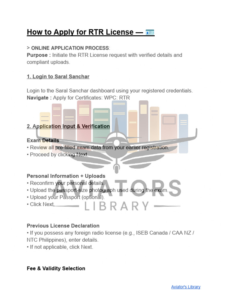 RTR License Application Guide | PDF | Identity Document