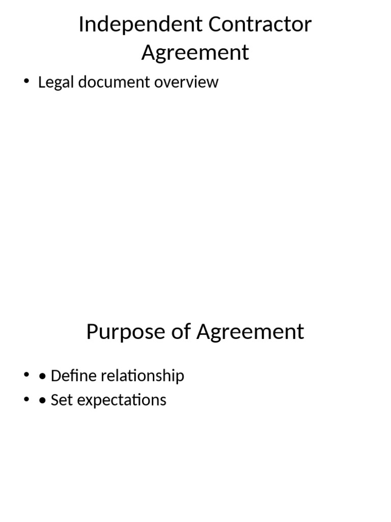 Independent Contractor Agreement Guide | PDF