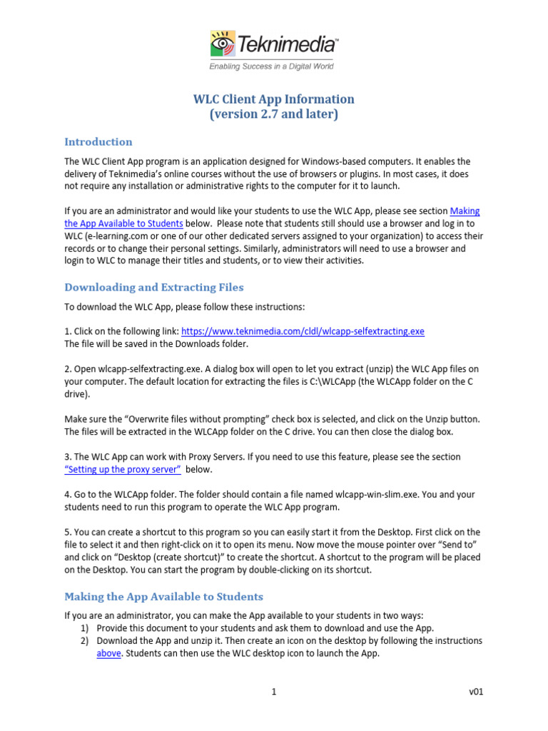 WLC Client App User Guide for Windows | PDF | Proxy Server | Computing
