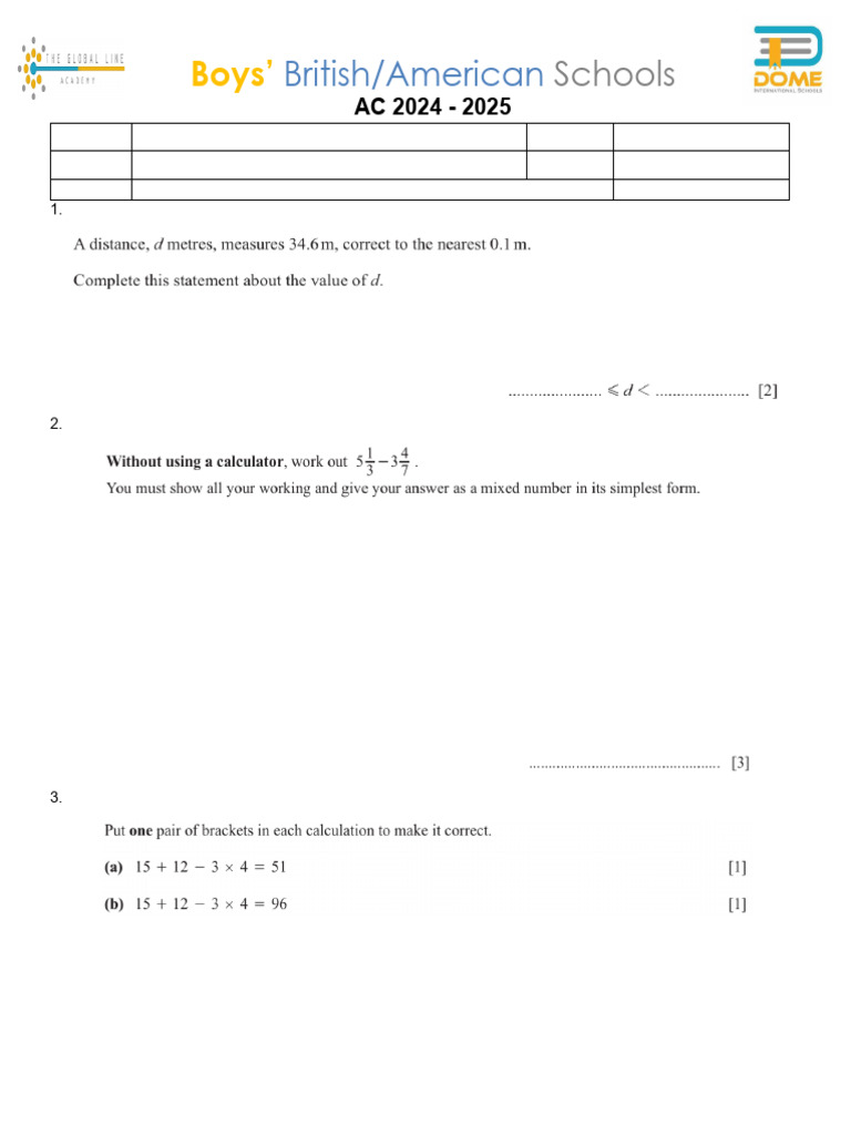 Class Test 1 | PDF
