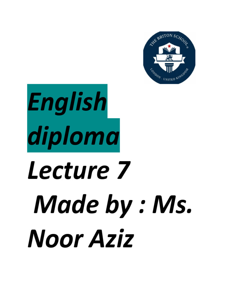 Lecture 7 | PDF