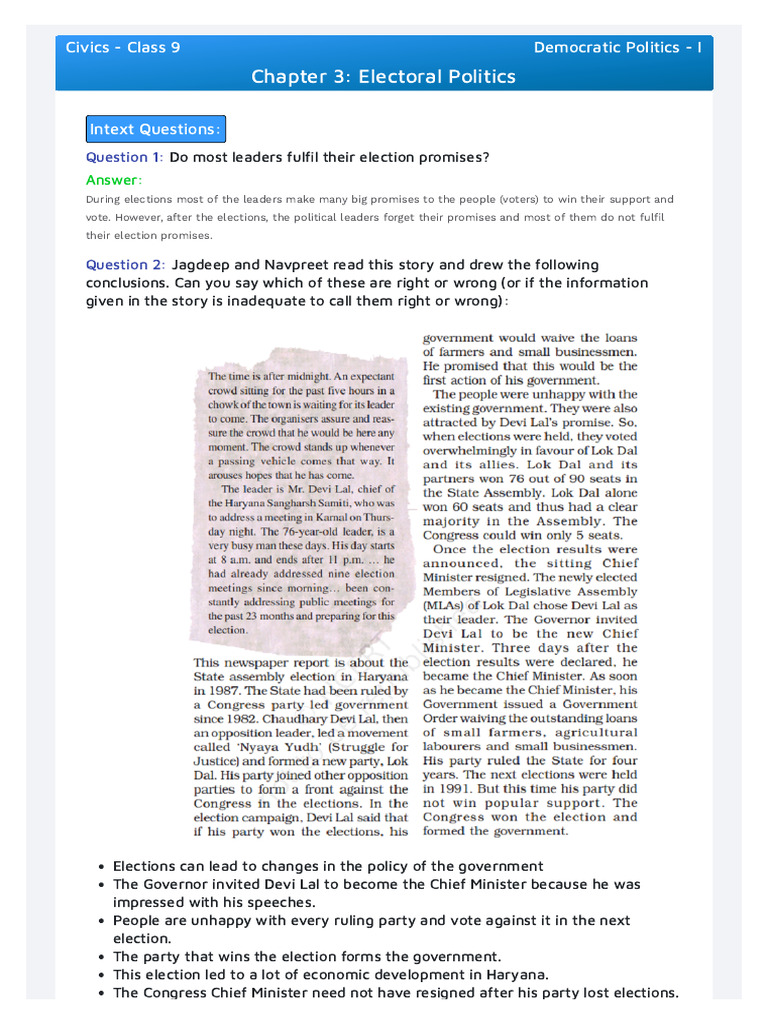 Understanding Electoral Politics in India | PDF | Elections | Voting