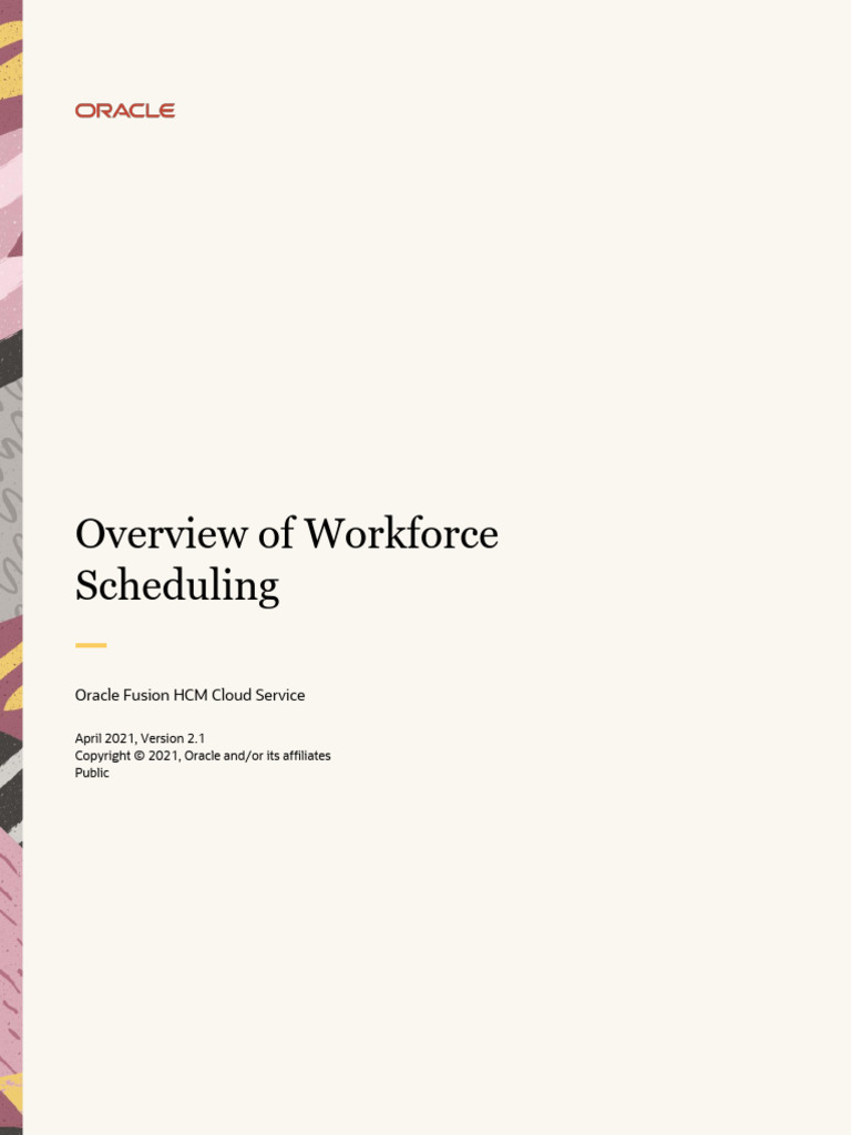 Overview of Oracle Workforce Scheduling | PDF | Oracle Corporation ...