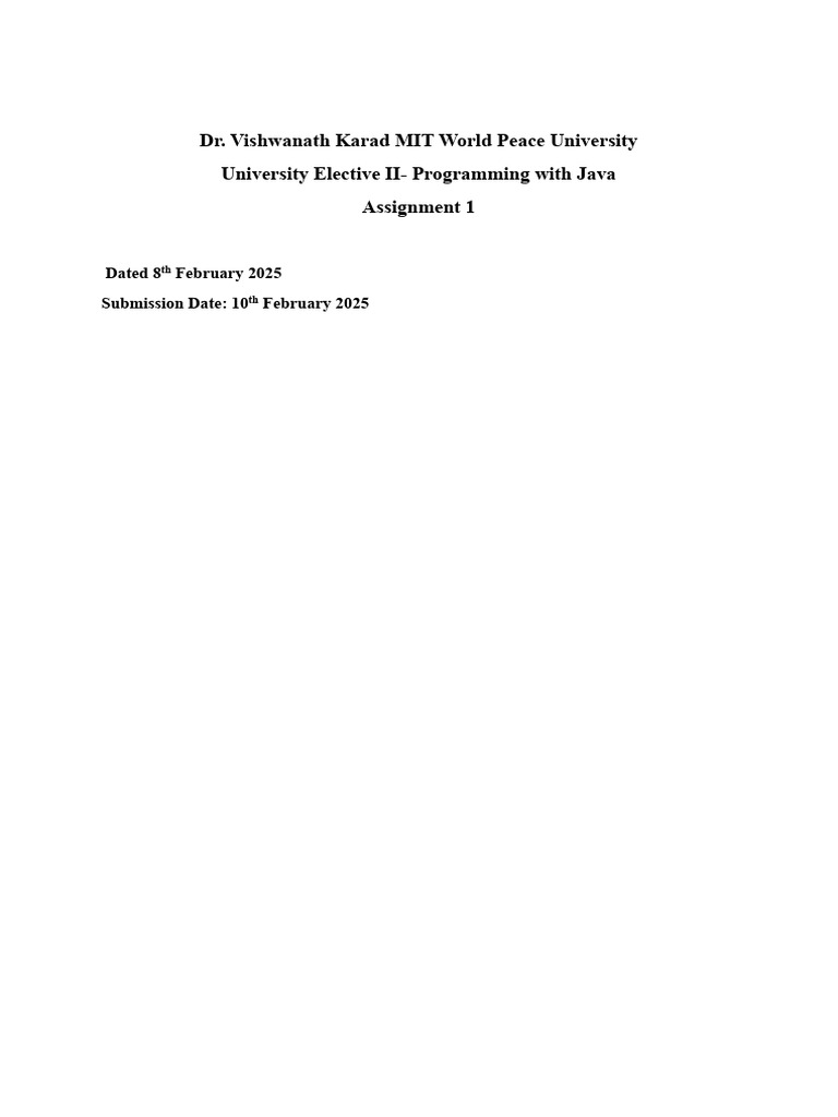 Java Programming Assignment Tasks | PDF