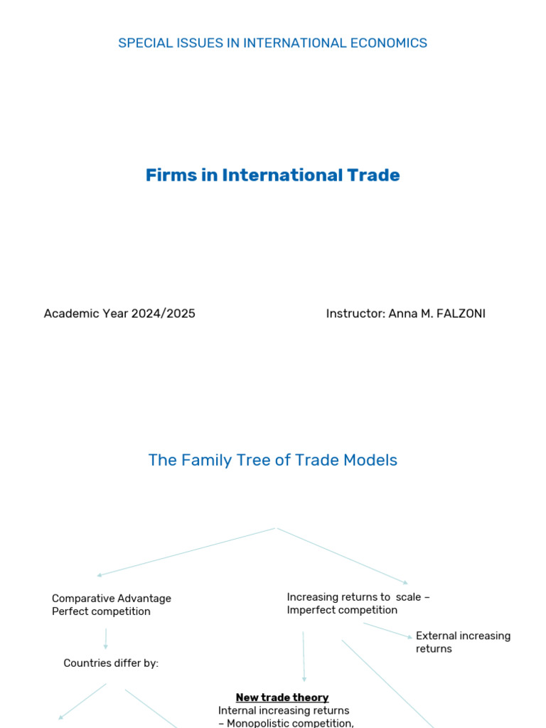Firms in International Trade | PDF | Economies | Economics