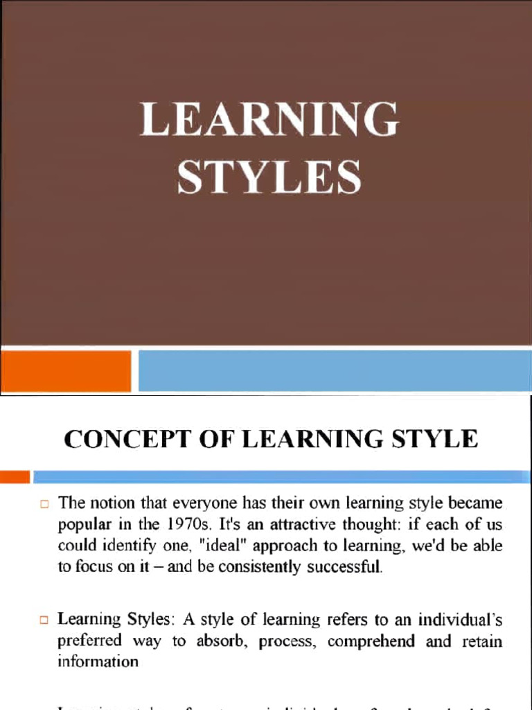 101 Unit-4 Learning Styles & Characteristics | PDF