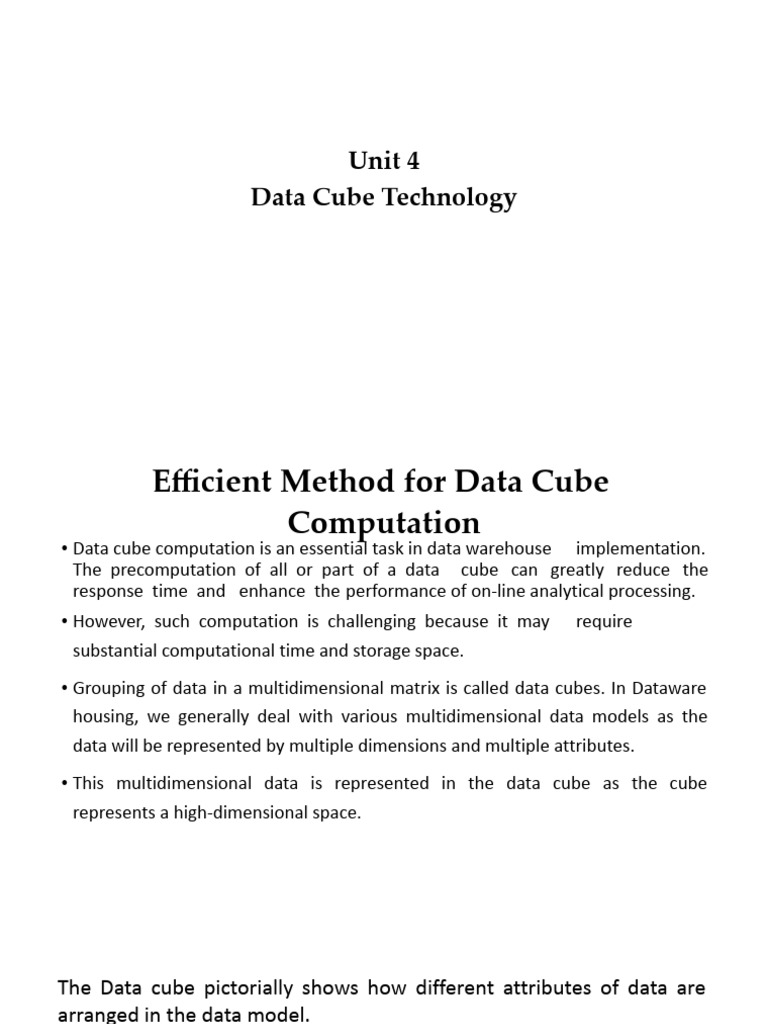 Efficient Data Cube Computation Methods | PDF | Data | Databases