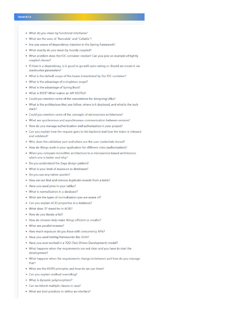 Java Spring questions | PDF