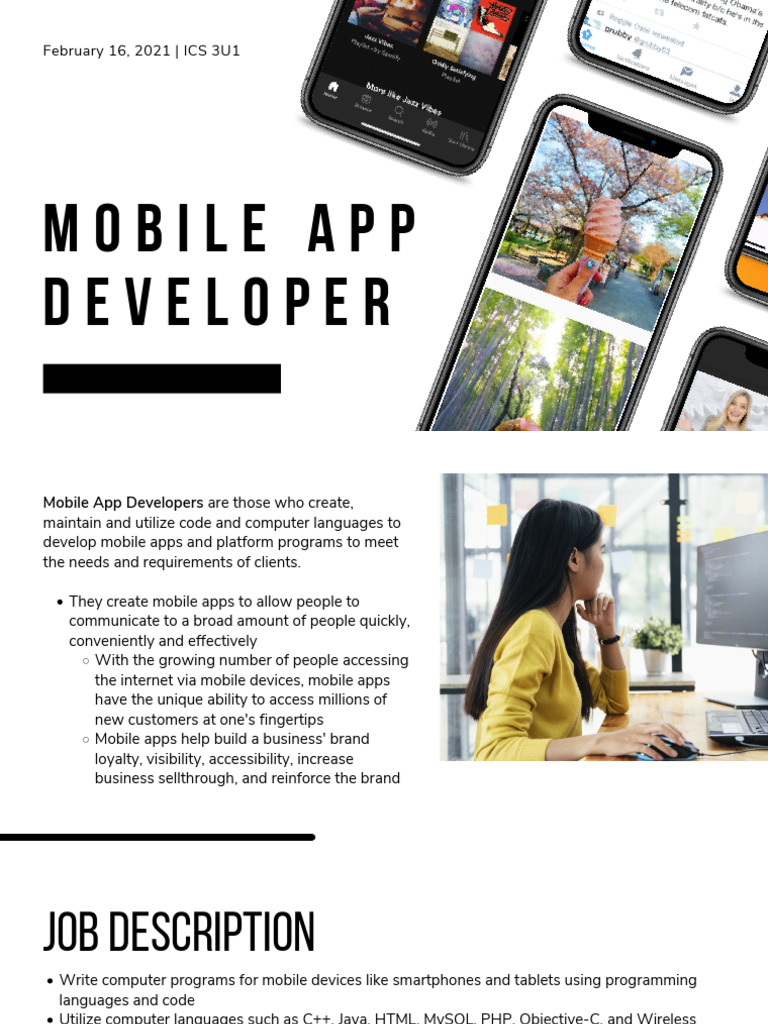 Mobile App Developer Overview | PDF | Mobile App | Mobile Device