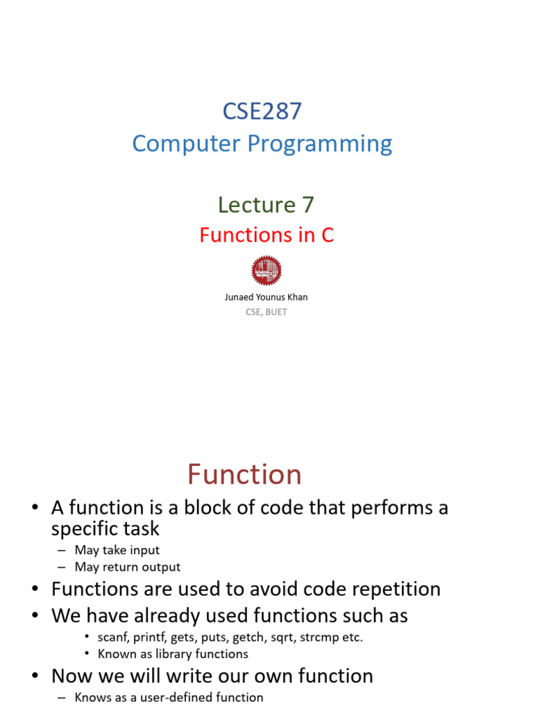 CSE287_LectureSlide07_2 | PDF | Parameter (Computer Programming ...