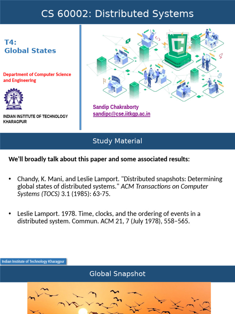 T4 Global States | PDF | Distributed Computing | Algorithms