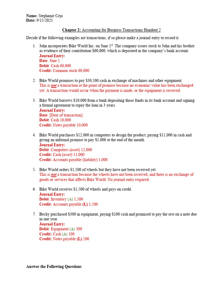 Accounting Transactions Journal Entries Guide | PDF | Debits And ...