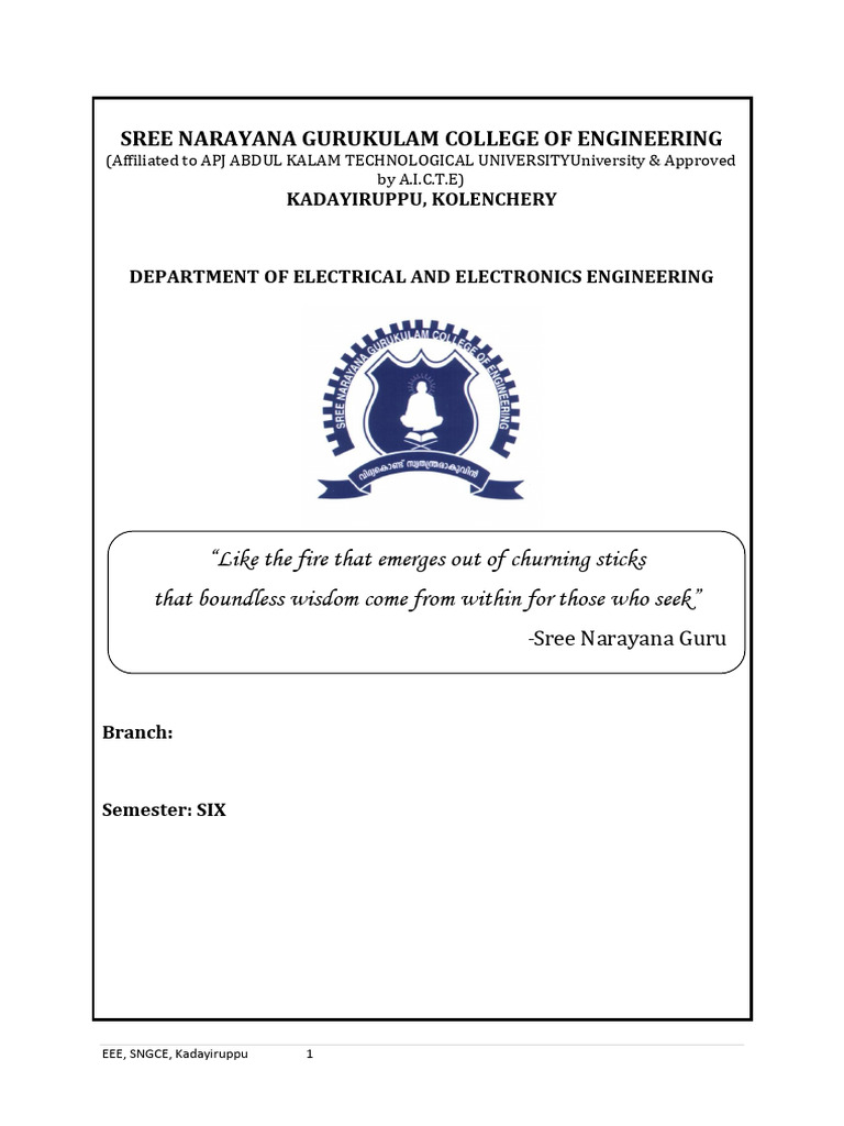 Electrical Engineering Lab Manual | PDF | Electric Motor | Electricity