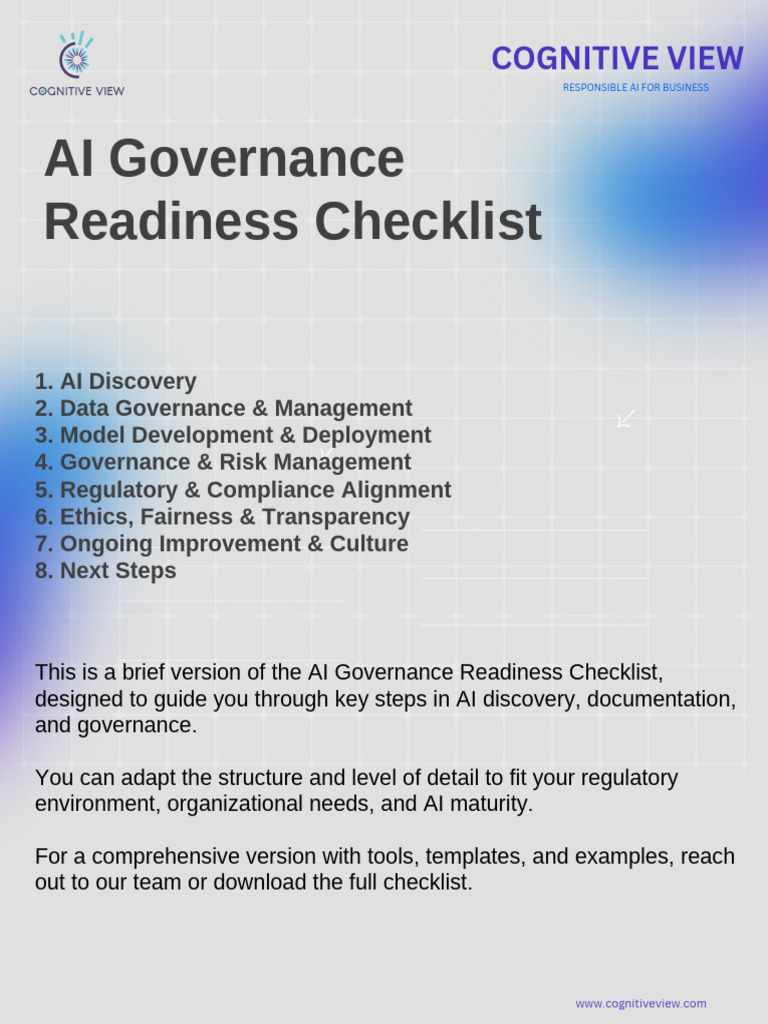 AI Governance Readiness Checklist 1765765447 | PDF | Artificial ...