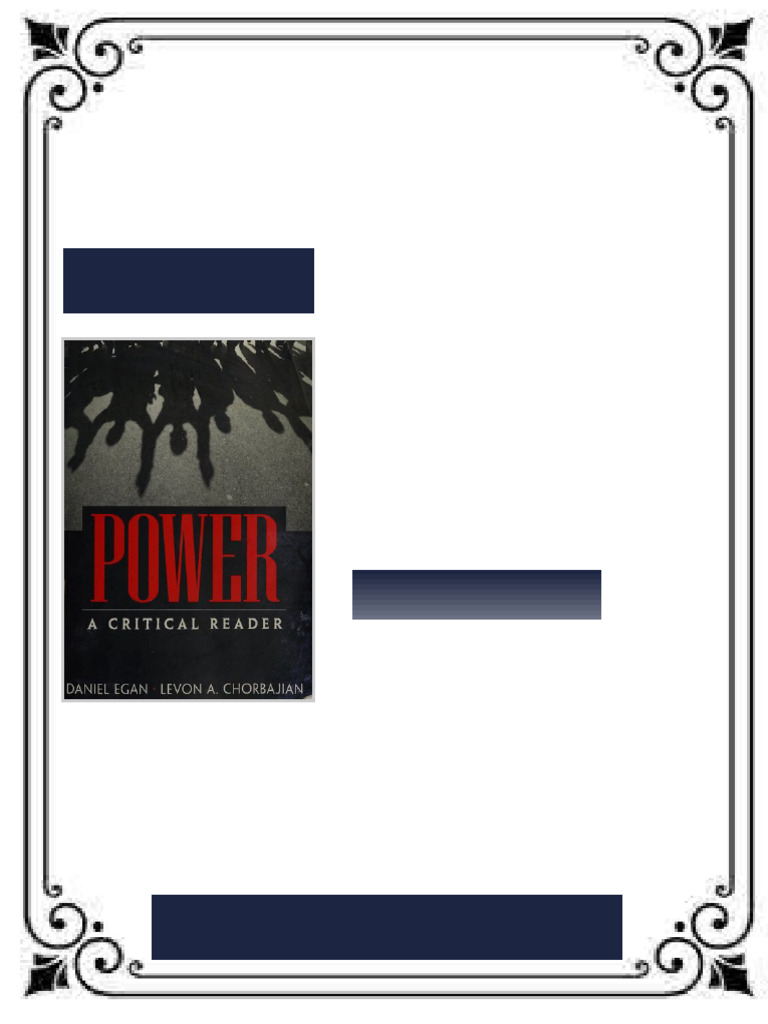 Power A Critical Reader 1st Edition Daniel Egan ebook digital chapters ...