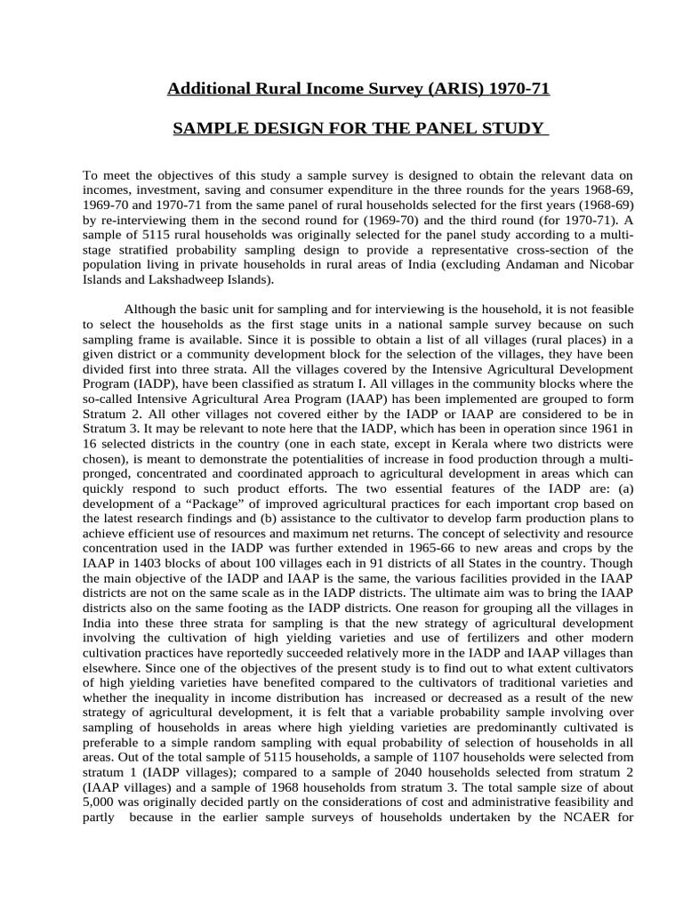 Reds Sample Design | PDF | Sampling (Statistics) | Survey Methodology