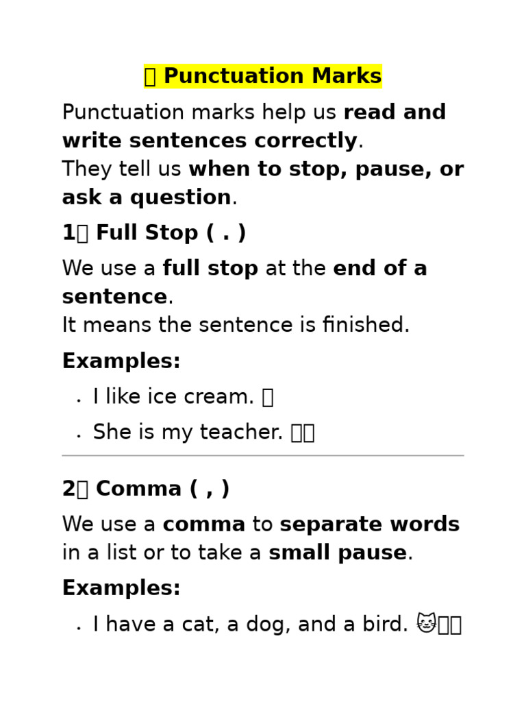 Essential Punctuation and Capitalization Guide | PDF | Punctuation | Text