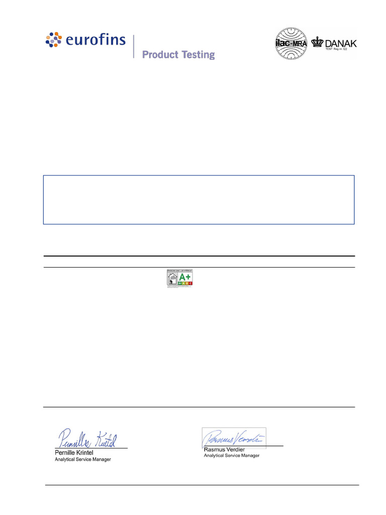 VOC Emission Test Report for Vinyl Flooring | PDF | Volatile Organic ...
