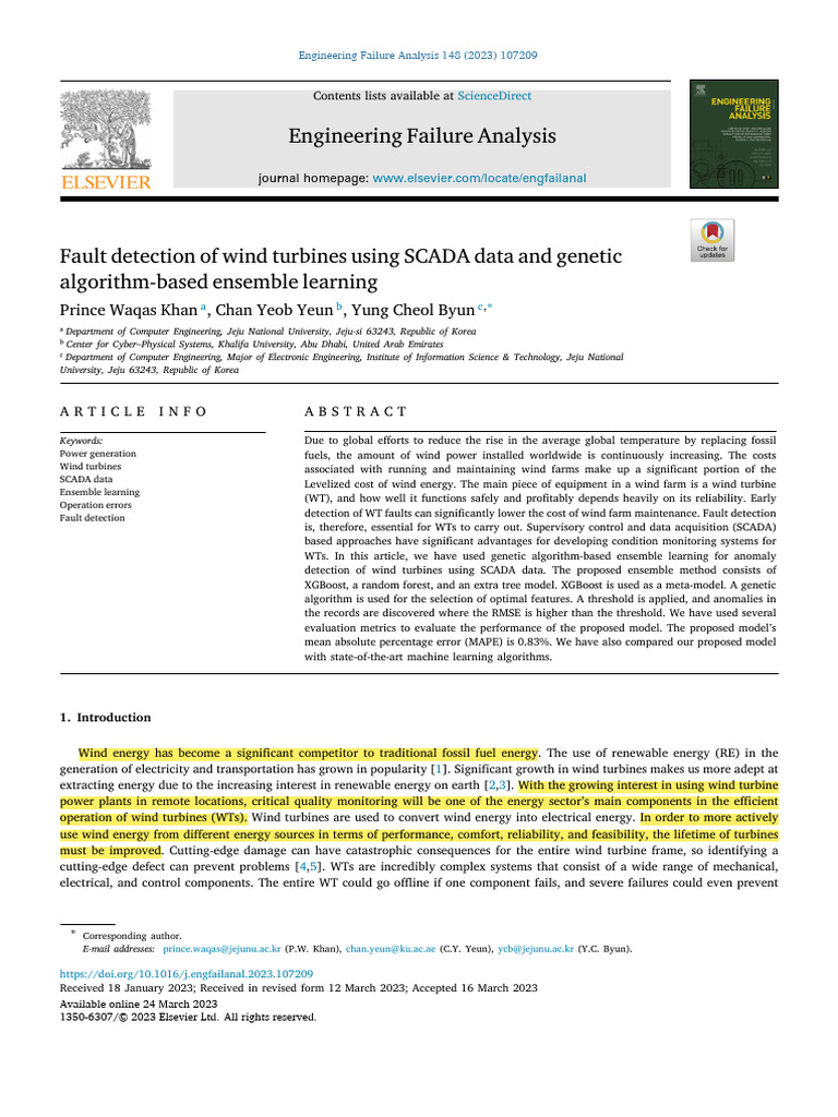 003 - 4020922 - Fault Detection of Wind Turbines Using SCADA Data and ...