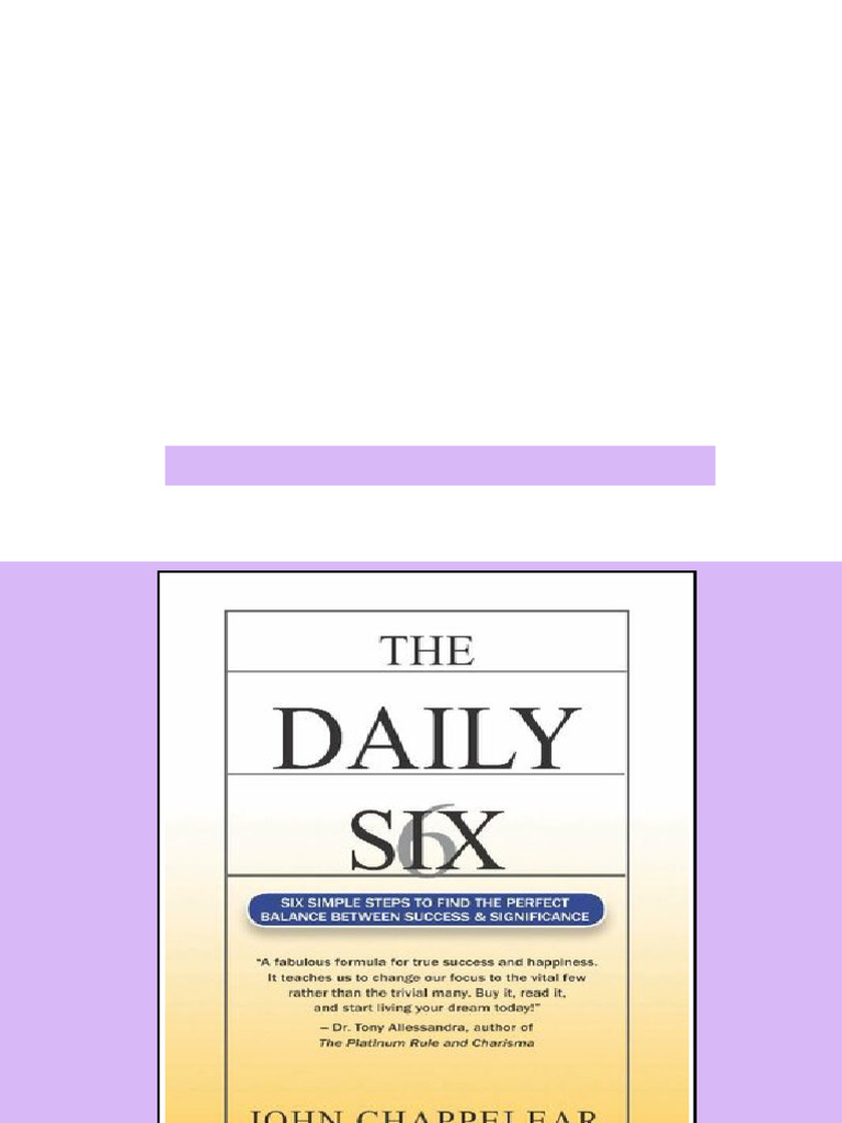 (Ebook) The Daily 6: 6 Simple Steps to find the Perfect Balance Between ...