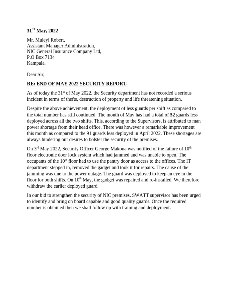 Security Report May 2022 | PDF