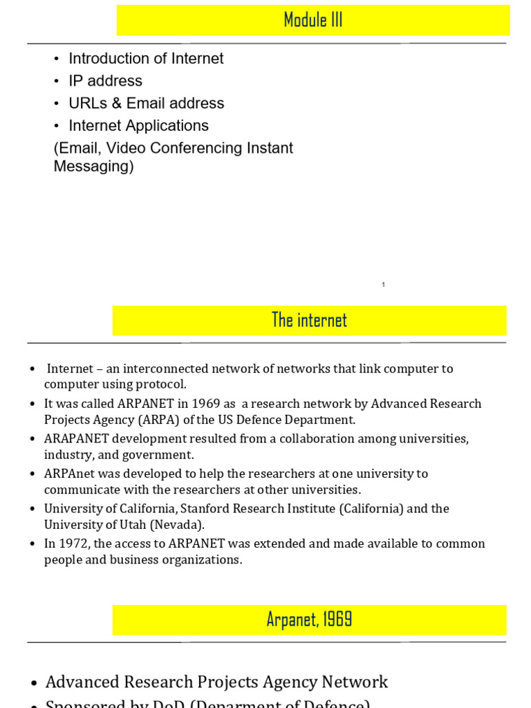 Overview of Internet History and Protocols | PDF | World Wide Web ...