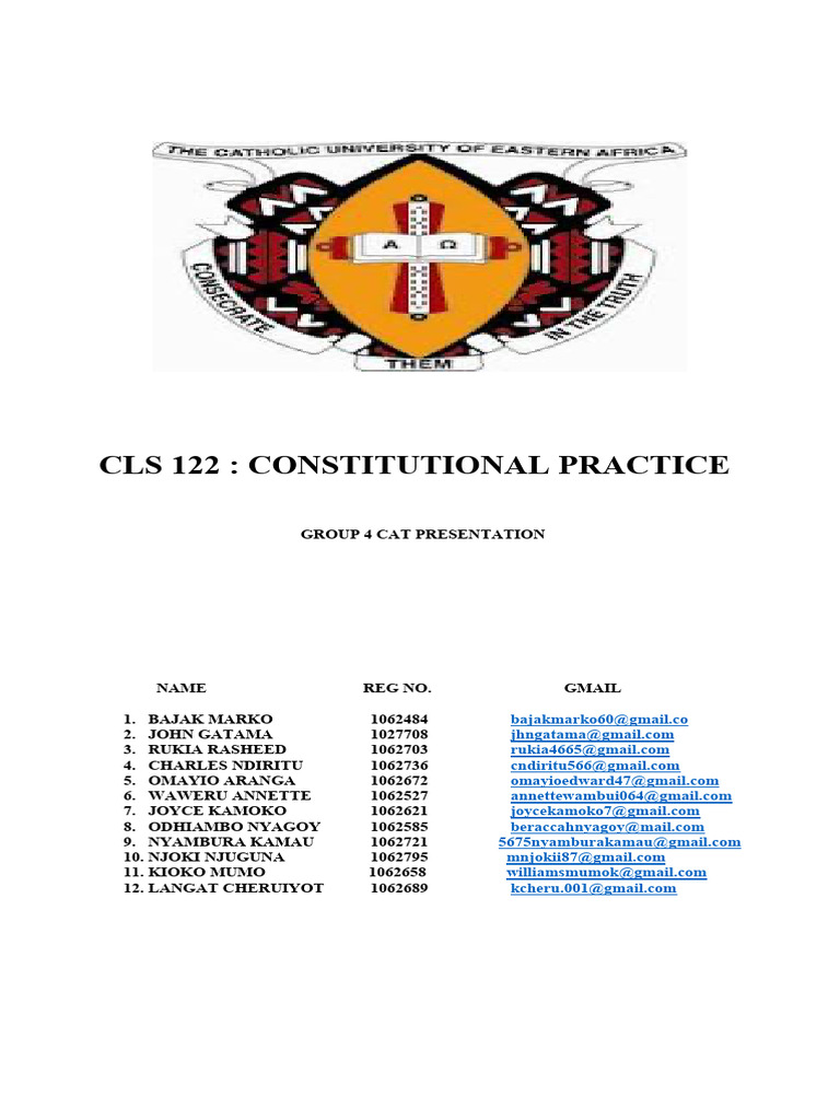 Constitutional Practice Cat, 2024 | PDF | Political Law | Public Law