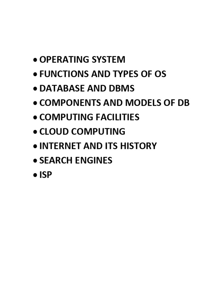 Overview of Operating Systems & Databases | PDF | Databases | Cloud ...
