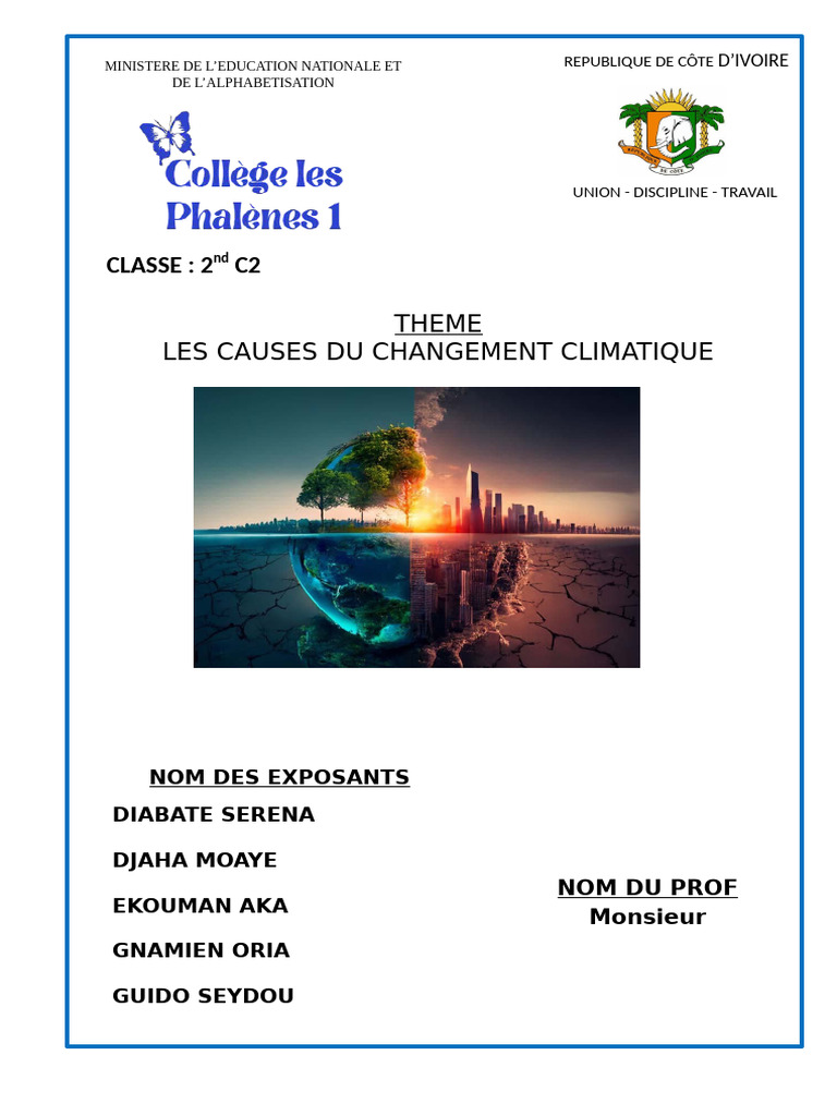 Causes et solutions du changement climatique | PDF | Changement ...